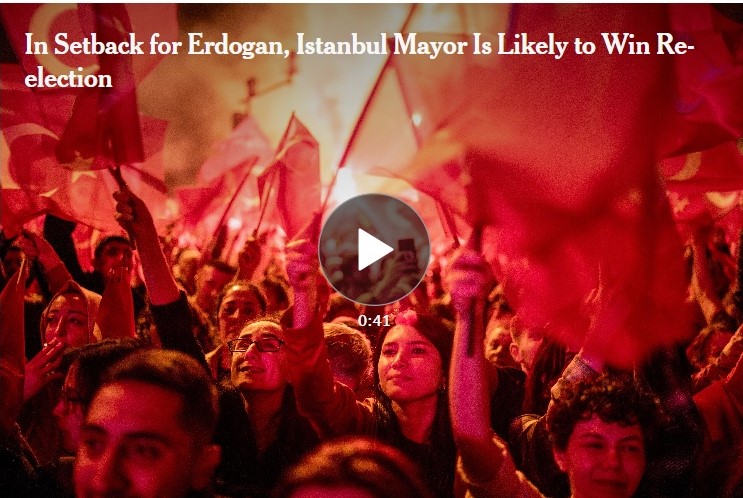 Istanbul Mayor Headed for Re-election, in Blow to Erdogan’s Party -  The New York Times
